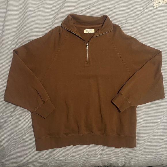 Brunette The Label NYBF Half Zip Sweatshirt XS/S - Picture 2 of 6